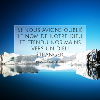 Picture 07 - Psaumes 44:20 LSG - Si nous avions oublié le nom de notre Dieu, Et - Bible Verse Picture