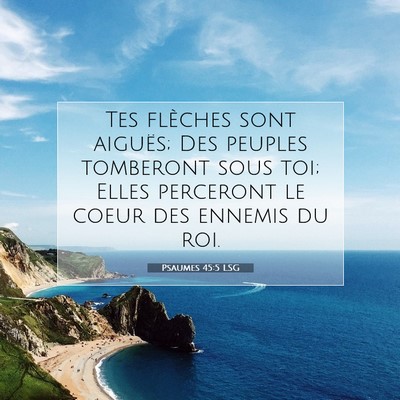 Picture 07 - Psaumes 45:5 LSG - Tes flèches sont aiguës; Des peuples tomberont - Bible Verse Picture
