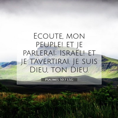 Picture 07 - Psaumes 50:7 LSG - Ecoute, mon peuple! et je parlerai; Israël! et - Bible Verse Picture