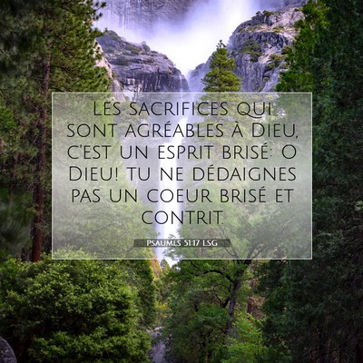 Picture 07 - Psaumes 51:17 LSG - Les sacrifices qui sont agréables à Dieu, c'est - Bible Verse Picture