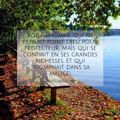 Picture 07 - Psaumes 52:7 LSG - Voilà l'homme qui ne prenait point Dieu pour - Bible Verse Picture