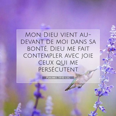 Picture 07 - Psaumes 59:10 LSG - Mon Dieu vient au-devant de moi dans sa bonté, - Bible Verse Picture