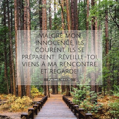 Picture 07 - Psaumes 59:4 LSG - Malgré mon innocence, ils courent, ils se - Bible Verse Picture