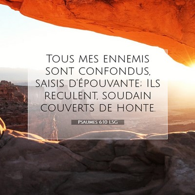 Picture 07 - Psaumes 6:10 LSG - Tous mes ennemis sont confondus, saisis - Bible Verse Picture