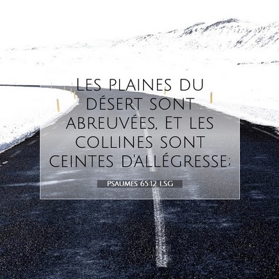 Picture 07 - Psaumes 65:12 LSG - Les plaines du désert sont abreuvées, Et les - Bible Verse Picture