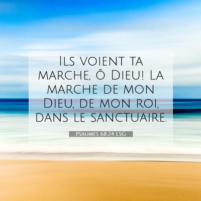 Picture 07 - Psaumes 68:24 LSG - Ils voient ta marche, ô Dieu! La marche de mon - Bible Verse Picture