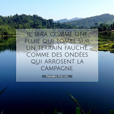 Picture 07 - Psaumes 72:6 LSG - Il sera comme une pluie qui tombe sur un terrain - Bible Verse Picture