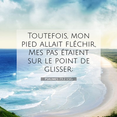 Picture 07 - Psaumes 73:2 LSG - Toutefois, mon pied allait fléchir, Mes pas - Bible Verse Picture