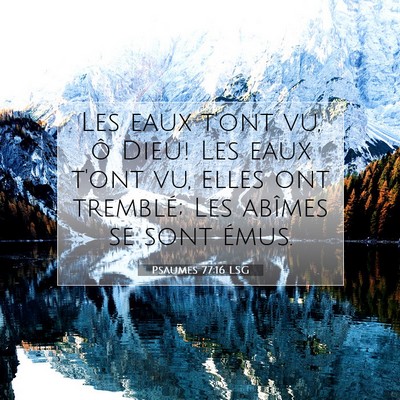 Picture 07 - Psaumes 77:16 LSG - Les eaux t'ont vu, ô Dieu! Les eaux t'ont vu, - Bible Verse Picture