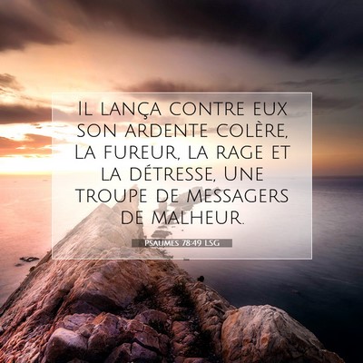 Picture 07 - Psaumes 78:49 LSG - Il lança contre eux son ardente colère, La - Bible Verse Picture