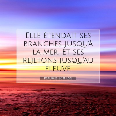 Picture 07 - Psaumes 80:11 LSG - Elle étendait ses branches jusqu'à la mer, Et - Bible Verse Picture