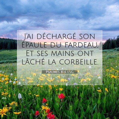 Picture 07 - Psaumes 81:6 LSG - J'ai déchargé son épaule du fardeau, Et ses - Bible Verse Picture