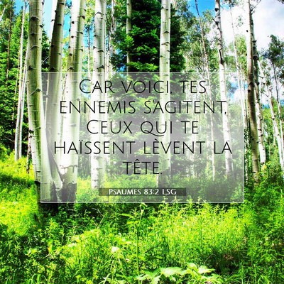 Picture 07 - Psaumes 83:2 LSG - Car voici, tes ennemis s'agitent, Ceux qui te - Bible Verse Picture