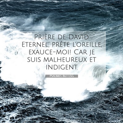 Picture 07 - Psaumes 86:1 LSG - Prière de David. Eternel, prête l'oreille, - Bible Verse Picture
