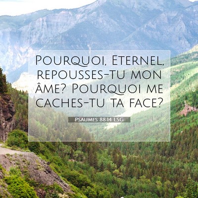 Picture 07 - Psaumes 88:14 LSG - Pourquoi, Eternel, repousses-tu mon âme? - Bible Verse Picture