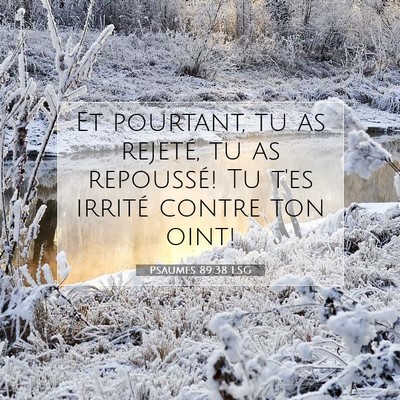 Picture 07 - Psaumes 89:38 LSG - Et pourtant, tu as rejeté, tu as repoussé! Tu - Bible Verse Picture