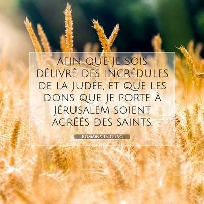 Picture 07 - Romains 15:31 LSG - afin que je sois délivré des incrédules de la - Bible Verse Picture