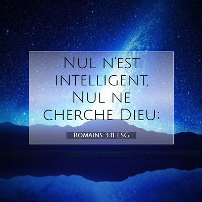 Picture 07 - Romains 3:11 LSG - Nul n'est intelligent, Nul ne cherche - Bible Verse Picture