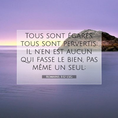 Picture 07 - Romains 3:12 LSG - Tous sont égarés, tous sont pervertis; Il n'en - Bible Verse Picture