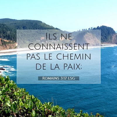 Picture 07 - Romains 3:17 LSG - Ils ne connaissent pas le chemin de la - Bible Verse Picture