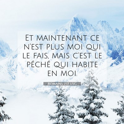 Picture 07 - Romains 7:17 LSG - Et maintenant ce n'est plus moi qui le fais, mais - Bible Verse Picture