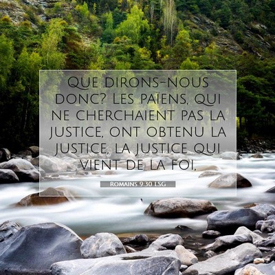 Picture 07 - Romains 9:30 LSG - Que dirons-nous donc? Les païens, qui ne - Bible Verse Picture