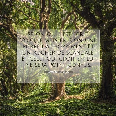 Picture 07 - Romains 9:33 LSG - selon qu'il est écrit: Voici, je mets en Sion - Bible Verse Picture