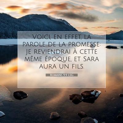 Picture 07 - Romains 9:9 LSG - Voici, en effet, la parole de la promesse: Je - Bible Verse Picture