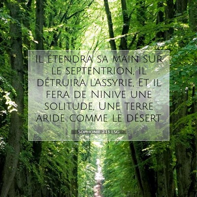 Picture 07 - Sophonie 2:13 LSG - Il étendra sa main sur le septentrion, Il - Bible Verse Picture