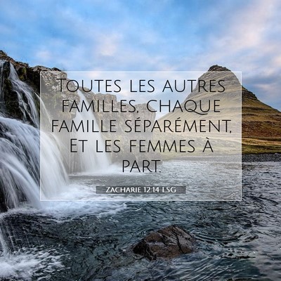 Picture 07 - Zacharie 12:14 LSG - Toutes les autres familles, chaque famille - Bible Verse Picture