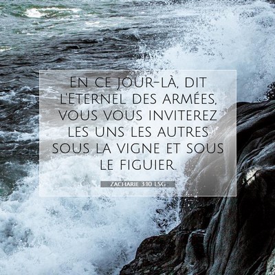 Picture 07 - Zacharie 3:10 LSG - En ce jour-là, dit l'Eternel des armées, vous - Bible Verse Picture