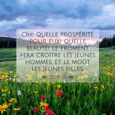 Picture 07 - Zacharie 9:17 LSG - Oh! quelle prospérité pour eux! quelle beauté! - Bible Verse Picture