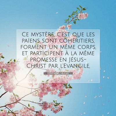 Picture 07 - Éphésiens 3:6 LSG - Ce mystère, c'est que les païens sont - Bible Verse Picture