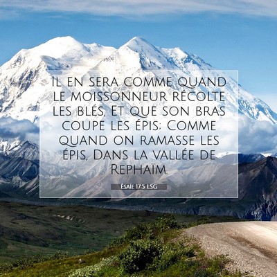 Picture 07 - Ésaïe 17:5 LSG - Il en sera comme quand le moissonneur récolte - Bible Verse Picture