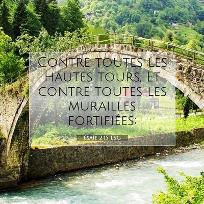 Picture 07 - Ésaïe 2:15 LSG - Contre toutes les hautes tours, Et contre toutes - Bible Verse Picture