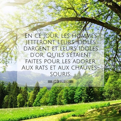 Picture 07 - Ésaïe 2:20 LSG - En ce jour, les hommes jetteront Leurs idoles - Bible Verse Picture