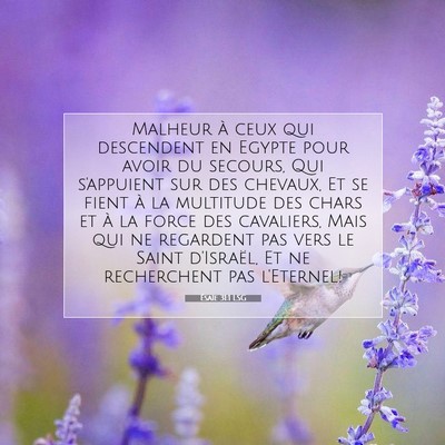 Picture 07 - Ésaïe 31:1 LSG - Malheur à ceux qui descendent en Egypte pour - Bible Verse Picture