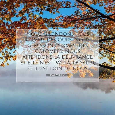Picture 07 - Ésaïe 59:11 LSG - Nous grondons tous comme des ours, Nous - Bible Verse Picture