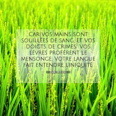 Picture 07 - Ésaïe 59:3 LSG - Car vos mains sont souillées de sang, Et vos - Bible Verse Picture