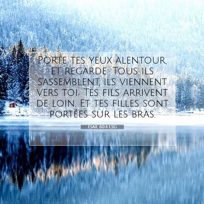 Picture 07 - Ésaïe 60:4 LSG - Porte tes yeux alentour, et regarde: Tous ils - Bible Verse Picture