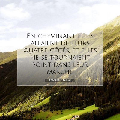 Picture 07 - Ézéchiel 1:17 LSG - En cheminant, elles allaient de leurs quatre - Bible Verse Picture