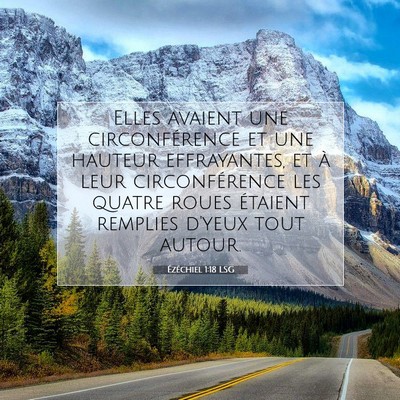 Picture 07 - Ézéchiel 1:18 LSG - Elles avaient une circonférence et une hauteur - Bible Verse Picture