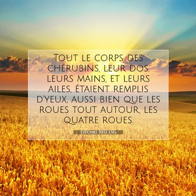 Picture 07 - Ézéchiel 10:12 LSG - Tout le corps des chérubins, leur dos, leurs - Bible Verse Picture