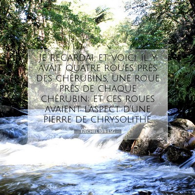 Picture 07 - Ézéchiel 10:9 LSG - Je regardai, et voici, il y avait quatre roues - Bible Verse Picture