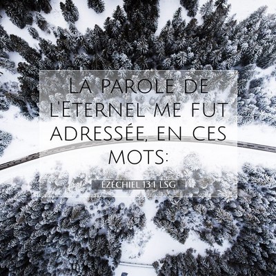 Picture 07 - Ézéchiel 13:1 LSG - La parole de l'Eternel me fut adressée, en ces - Bible Verse Picture