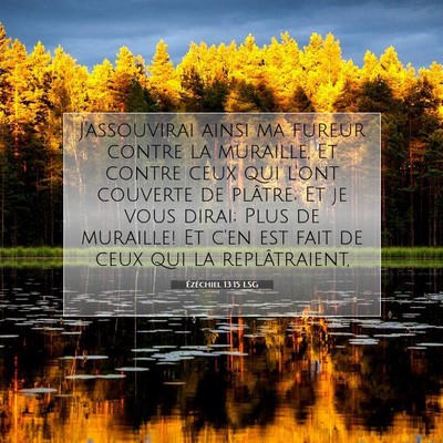 Picture 07 - Ézéchiel 13:15 LSG - J'assouvirai ainsi ma fureur contre la muraille, - Bible Verse Picture