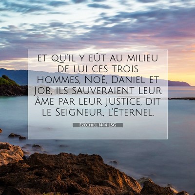 Picture 07 - Ézéchiel 14:14 LSG - et qu'il y eût au milieu de lui ces trois - Bible Verse Picture