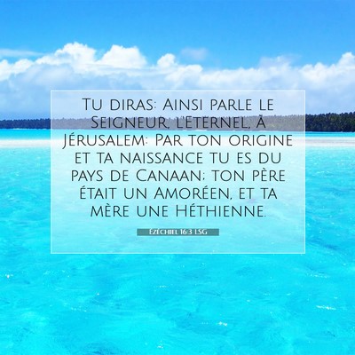 Picture 07 - Ézéchiel 16:3 LSG - Tu diras: Ainsi parle le Seigneur, l'Eternel, à - Bible Verse Picture
