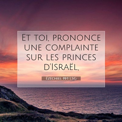 Picture 07 - Ézéchiel 19:1 LSG - Et toi, prononce une complainte sur les princes - Bible Verse Picture