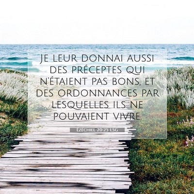 Picture 07 - Ézéchiel 20:25 LSG - Je leur donnai aussi des préceptes qui - Bible Verse Picture